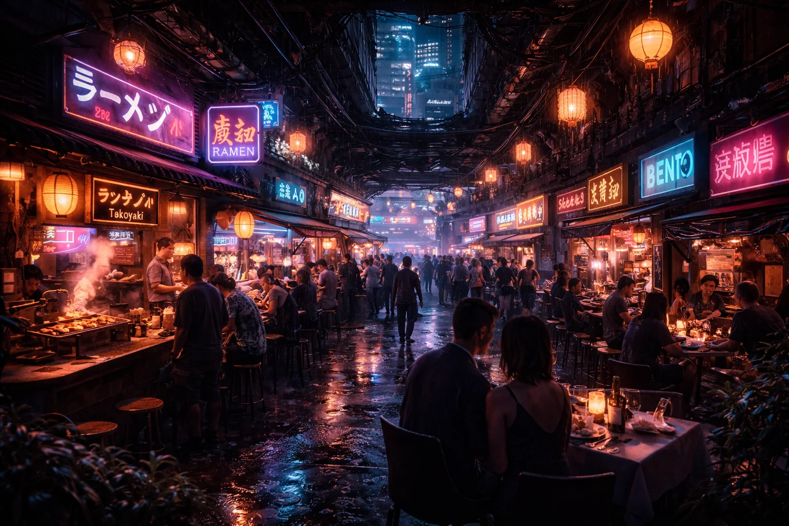 Guests exploring Runner's Market in New Detroit
